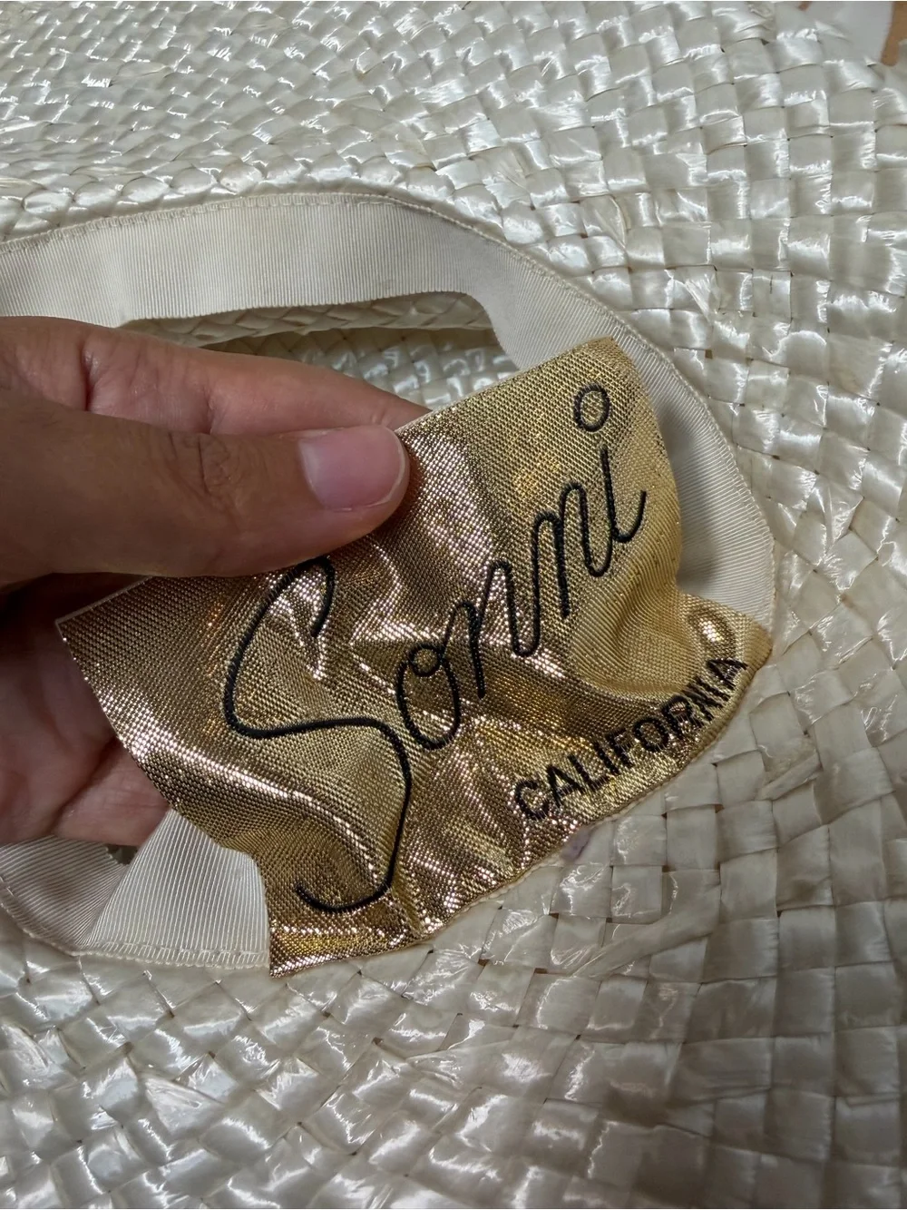 Vintage Sonni California Daisy Floral Brimmed Hat 60s